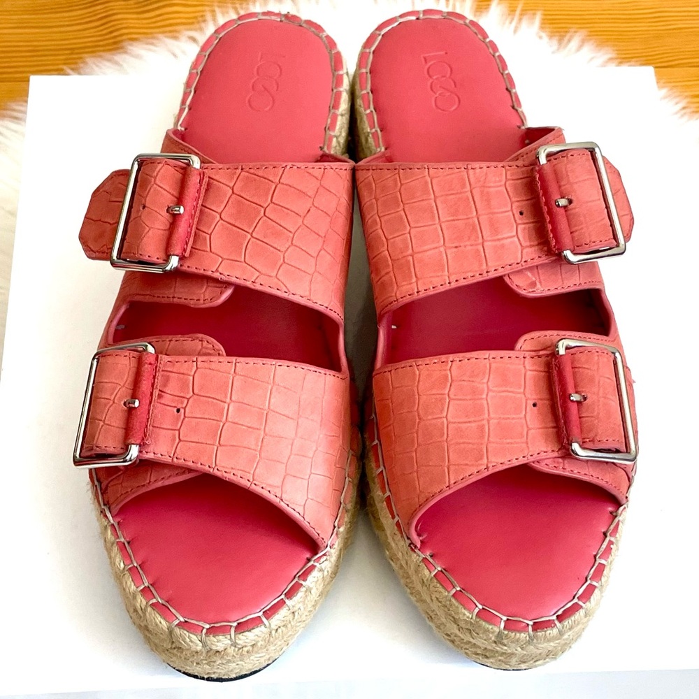 LOGO by Lori Goldstein Lindsay Suede Leather Sandals